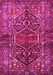 Machine Washable Persian Pink Traditional Rug, wshtr2865pnk