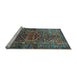 Sideview of Machine Washable Persian Light Blue Traditional Rug, wshtr2865lblu