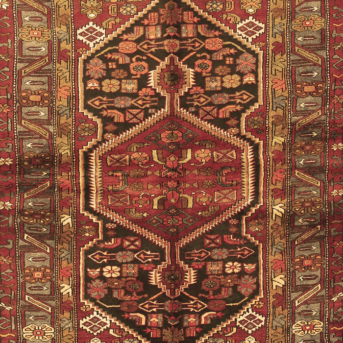 Machine Washable Persian Brown Traditional Rug, wshtr2865brn