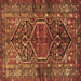 Square Persian Brown Traditional Rug, tr2865brn