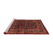 Sideview of Machine Washable Traditional Sienna Brown Rug, wshtr2866