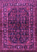 Machine Washable Persian Purple Traditional Area Rugs, wshtr2866pur