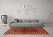 Machine Washable Persian Orange Traditional Area Rugs in a Living Room, wshtr2866org