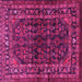 Square Persian Pink Traditional Rug, tr2866pnk