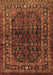 Machine Washable Persian Brown Traditional Rug, wshtr2866brn