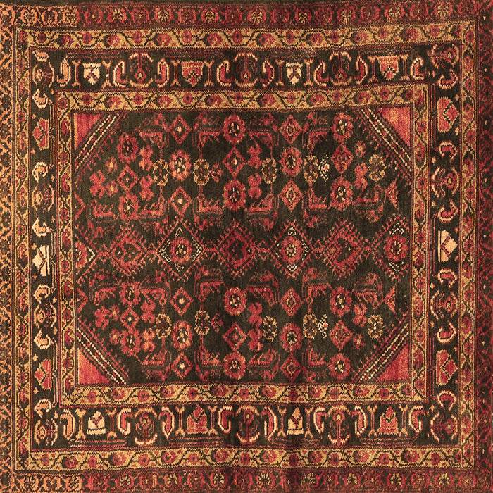 Square Machine Washable Persian Brown Traditional Rug, wshtr2866brn