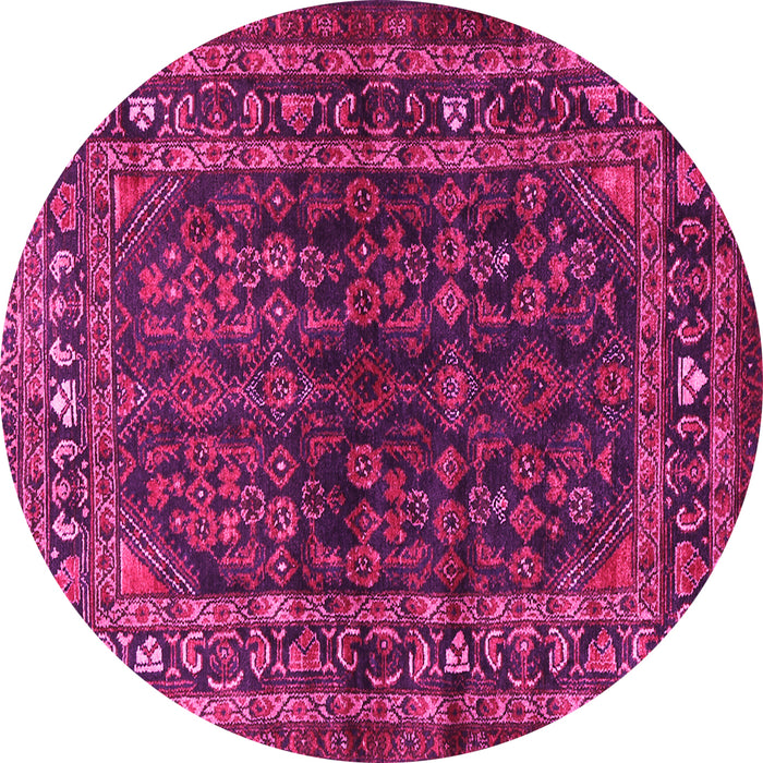 Round Persian Pink Traditional Rug, tr2866pnk