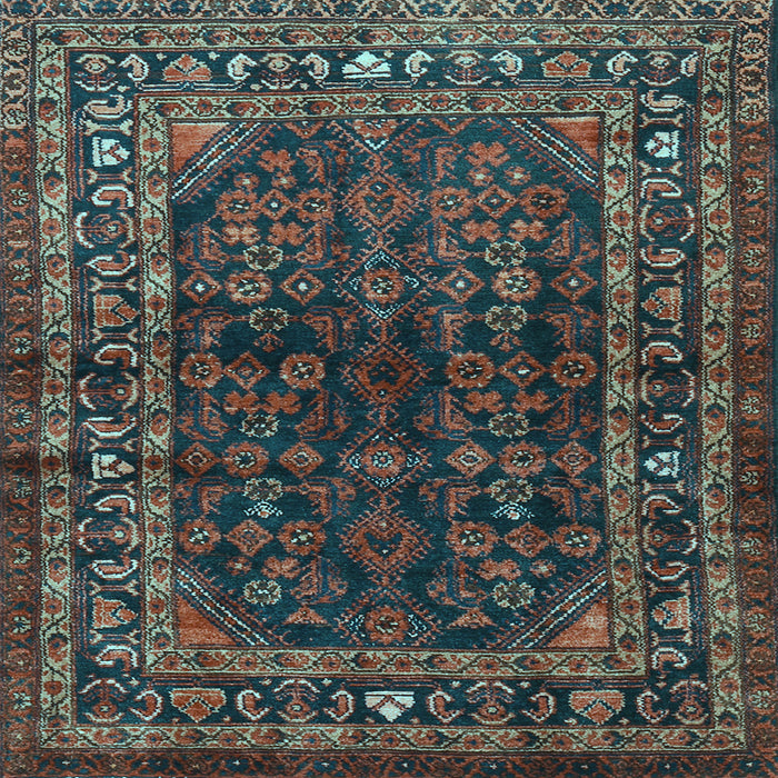 Square Machine Washable Persian Light Blue Traditional Rug, wshtr2866lblu