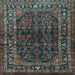 Square Machine Washable Persian Light Blue Traditional Rug, wshtr2866lblu