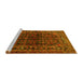 Sideview of Machine Washable Persian Yellow Traditional Rug, wshtr2866yw