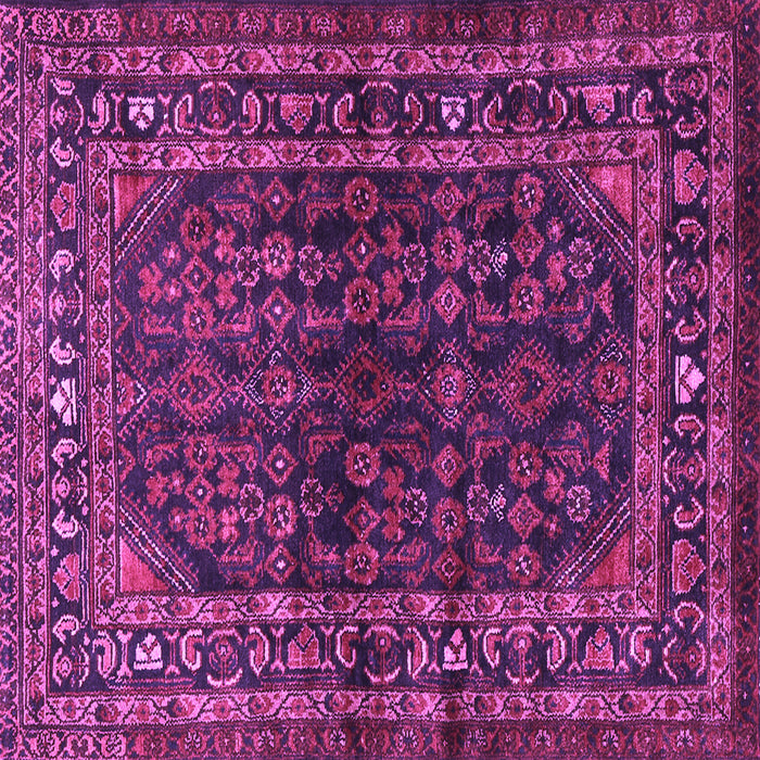 Square Persian Purple Traditional Rug, tr2866pur
