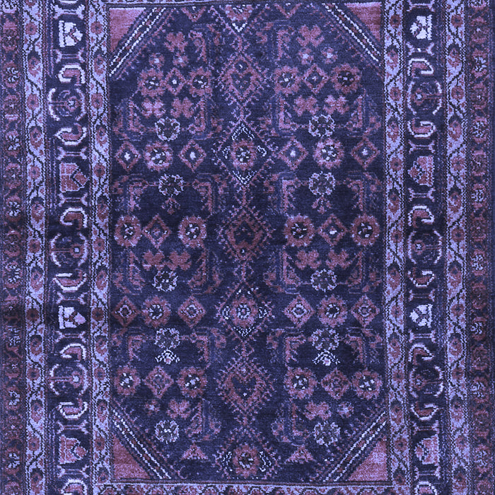 Machine Washable Persian Blue Traditional Rug, wshtr2866blu