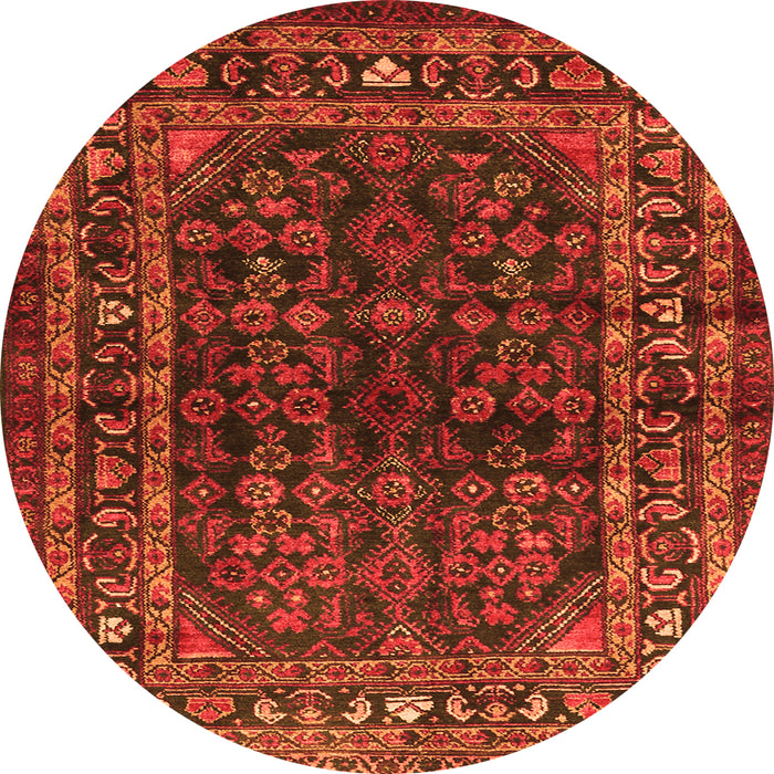Square Persian Orange Traditional Rug, tr2866org
