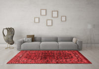 Machine Washable Persian Red Traditional Rug, wshtr2866red