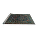 Sideview of Machine Washable Persian Light Blue Traditional Rug, wshtr2866lblu