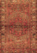 Machine Washable Persian Brown Traditional Rug, wshtr2867brn