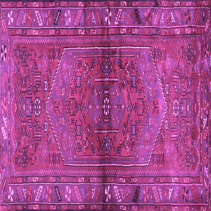 Square Persian Purple Traditional Rug, tr2867pur