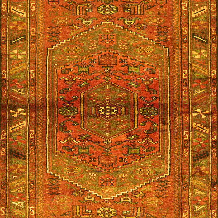 Machine Washable Persian Yellow Traditional Rug, wshtr2867yw
