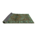 Sideview of Persian Turquoise Traditional Rug, tr2867turq