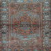 Square Machine Washable Persian Light Blue Traditional Rug, wshtr2867lblu