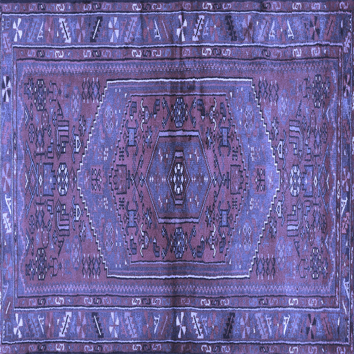 Square Persian Blue Traditional Rug, tr2867blu