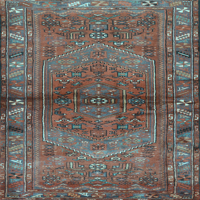 Square Persian Light Blue Traditional Rug, tr2867lblu