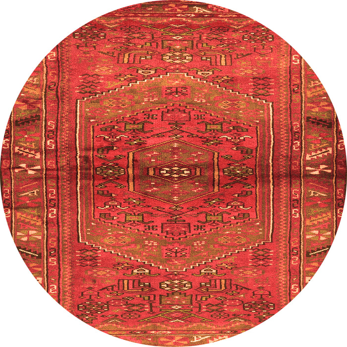 Square Persian Orange Traditional Rug, tr2867org