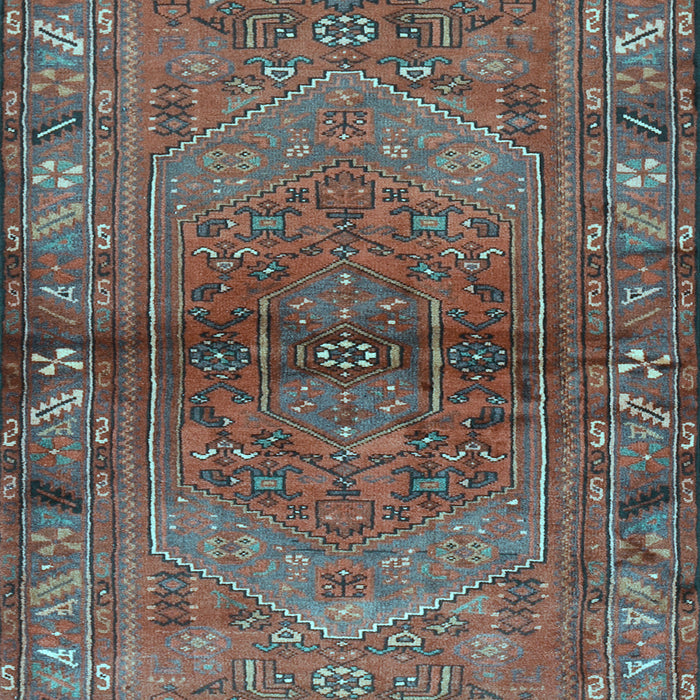 Machine Washable Persian Light Blue Traditional Rug, wshtr2867lblu