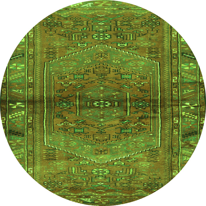 Machine Washable Persian Green Traditional Area Rugs, wshtr2867grn