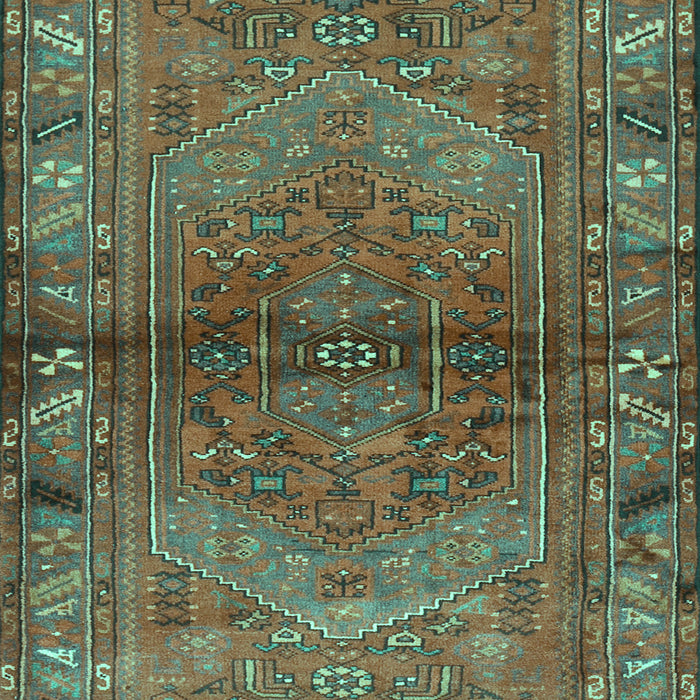 Machine Washable Persian Turquoise Traditional Area Rugs, wshtr2867turq