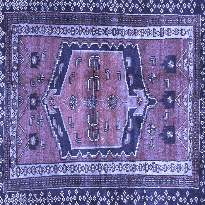 Square Persian Blue Traditional Rug, tr2868blu