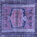 Square Persian Blue Traditional Rug, tr2868blu
