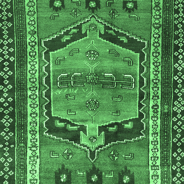 Machine Washable Persian Emerald Green Traditional Area Rugs, wshtr2868emgrn