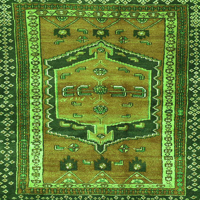 Serging Thickness of Persian Green Traditional Rug, tr2868grn
