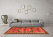 Machine Washable Persian Orange Traditional Area Rugs in a Living Room, wshtr2868org