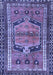 Machine Washable Persian Blue Traditional Rug, wshtr2868blu