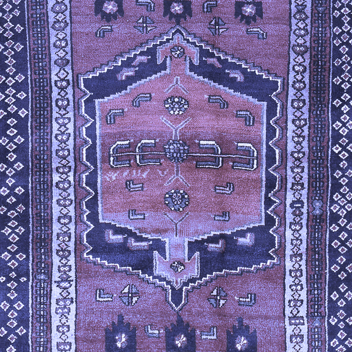 Machine Washable Persian Blue Traditional Rug, wshtr2868blu