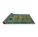 Sideview of Persian Turquoise Traditional Rug, tr2868turq
