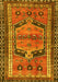 Machine Washable Persian Yellow Traditional Rug, wshtr2868yw