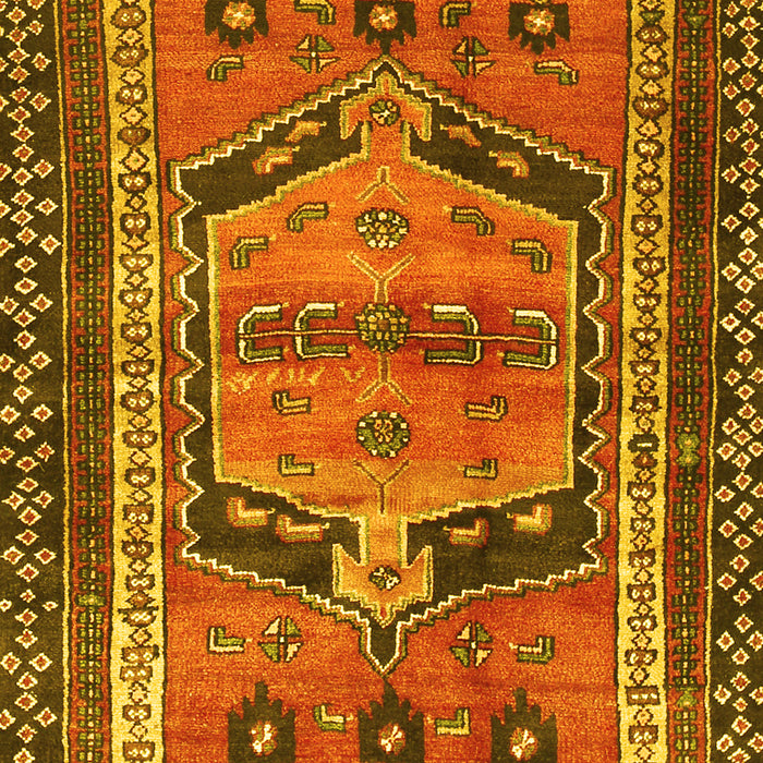 Machine Washable Persian Yellow Traditional Rug, wshtr2868yw