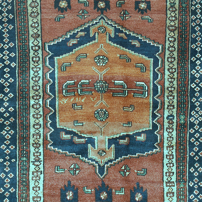 Machine Washable Persian Light Blue Traditional Rug, wshtr2868lblu