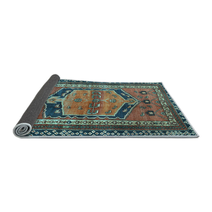 Sideview of Persian Light Blue Traditional Rug, tr2868lblu