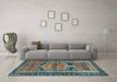 Machine Washable Persian Light Blue Traditional Rug in a Living Room, wshtr2868lblu