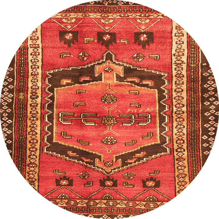 Square Persian Orange Traditional Rug, tr2868org