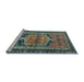 Sideview of Machine Washable Persian Light Blue Traditional Rug, wshtr2868lblu