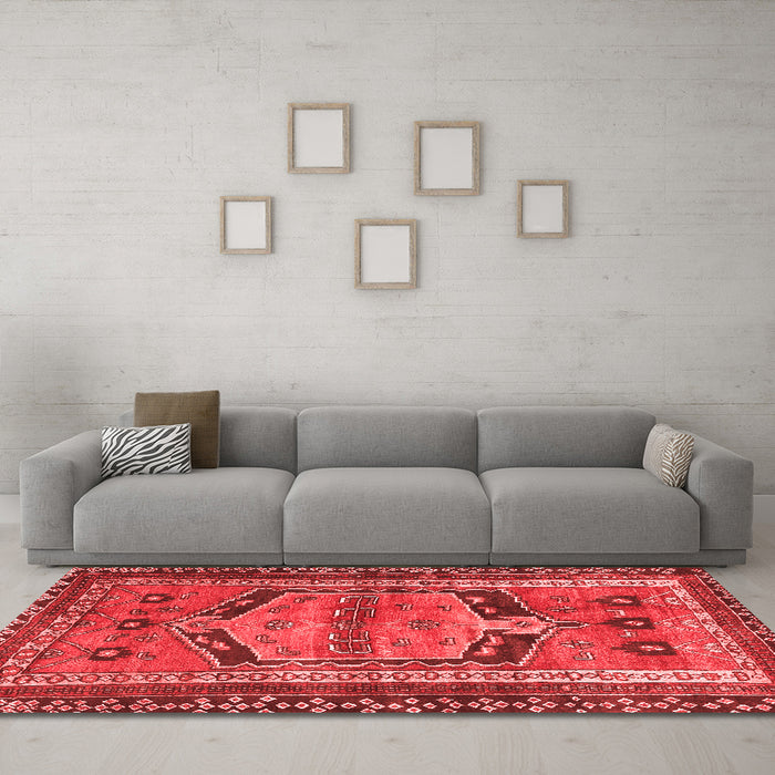 Traditional Red Washable Rugs