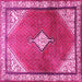 Square Medallion Pink Traditional Rug, tr2869pnk