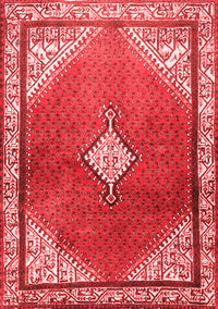 Medallion Red Traditional Rug, tr2869red