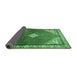 Sideview of Medallion Emerald Green Traditional Rug, tr2869emgrn