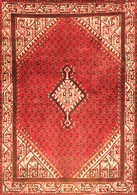 Medallion Orange Traditional Rug, tr2869org